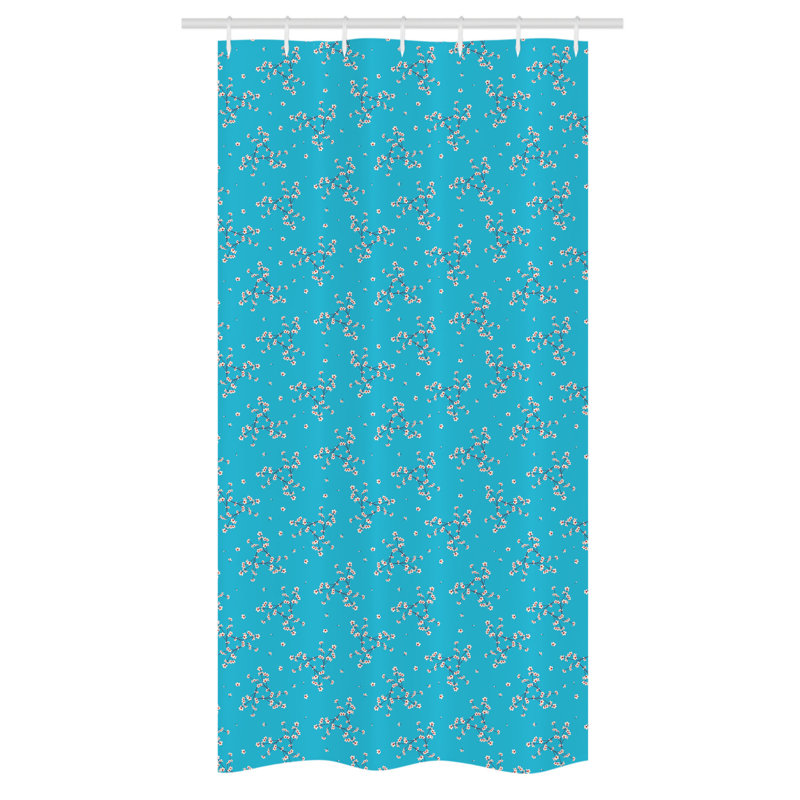 Accra Geometric Shower Curtain with Hooks Included, 36" W x 72" L