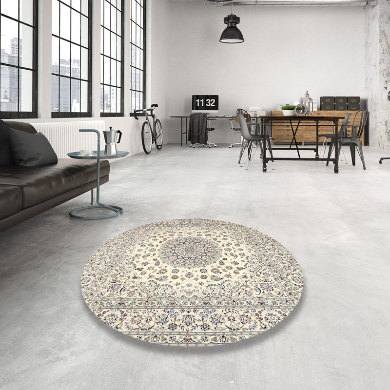 Shakir Oriental Indoor Rug, Round 4'