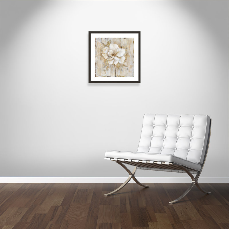 Venetian Gold Botanical II - peinture encadrée, H 24 po x l 24 po x P 2 po, Cadre espresso foncé