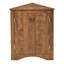 Armoire de salle de bain triangulaire brune avec tablettes réglables, quincaillerie en métal de haute qualité, facile à entretenir, convient aux petites salles de bain, couleur du plancher, tableau, grand rangement, installation-131209149