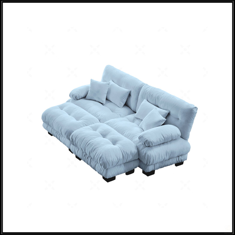 Cloud Couch Sleeper Sofa, Blue