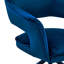 Chaise d'appoint de salle à manger Hadley en velours bleu avec finition noire-1752606110