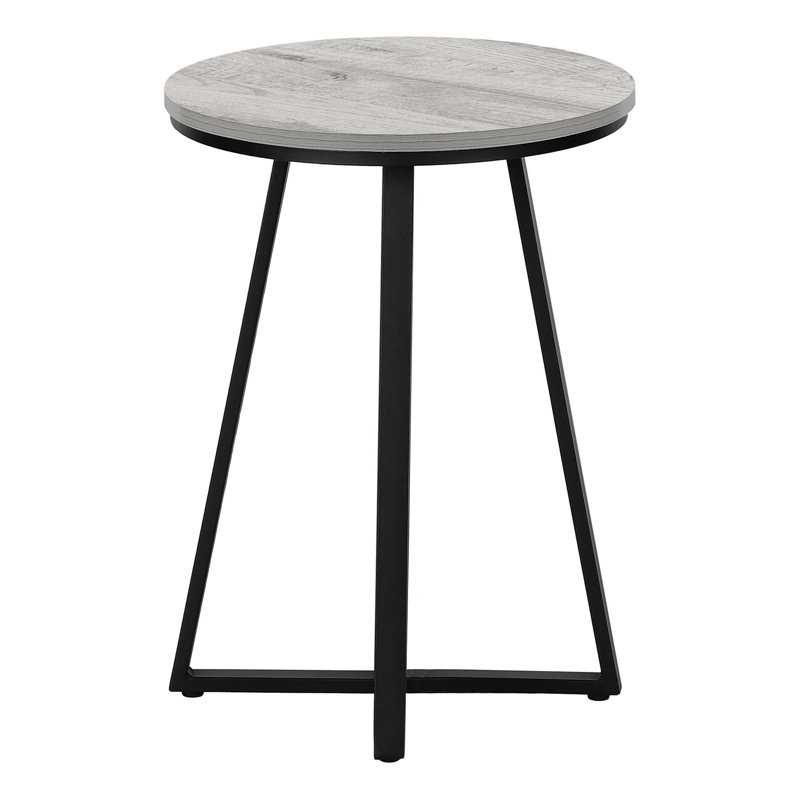 Practical Nightstand, Nightstand, Accent Table With Round Top, Gray