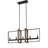 5-Light Open-Frame Linear Island Chandelier