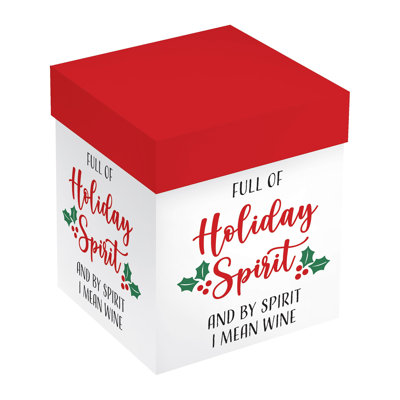 Holiday Spirit 17oz. Stemless Wine Glass & Gift Box