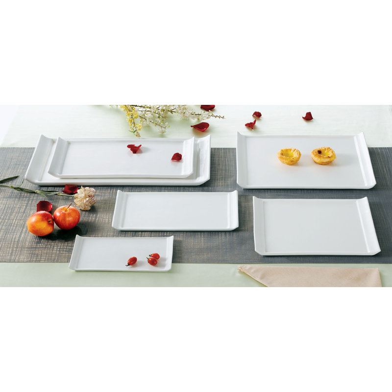 CAC China Dynasty Rect. Plateau 13 po, l 13 po x L 6,5 po x H 0,75 po