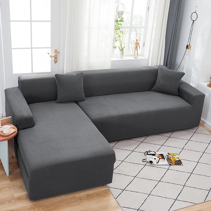 Housse pour canapé en jacquard Spandex, Bleu marine, H 40 po x l 72 po x P 40 po