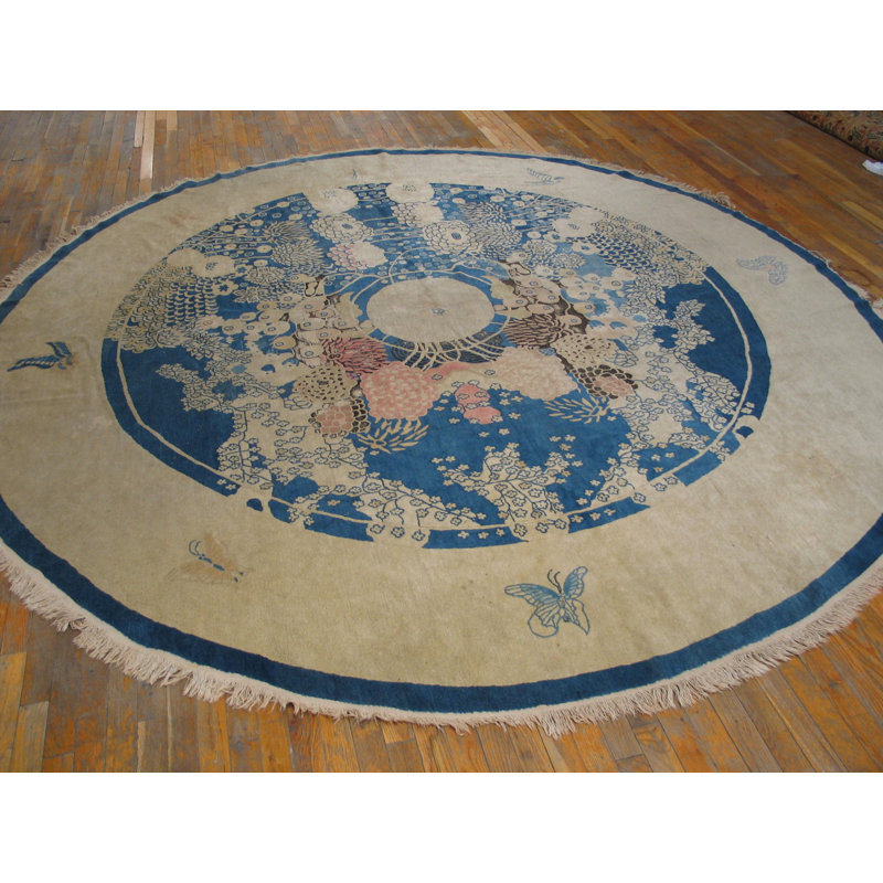Tapis rond antique chinois artistique