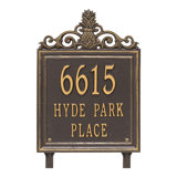 Lanai Pineapple Personalized Standard 3-Line Lawn Address Sign