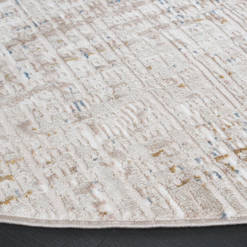 Onay Performance Abstract Rug, Round 6'7"