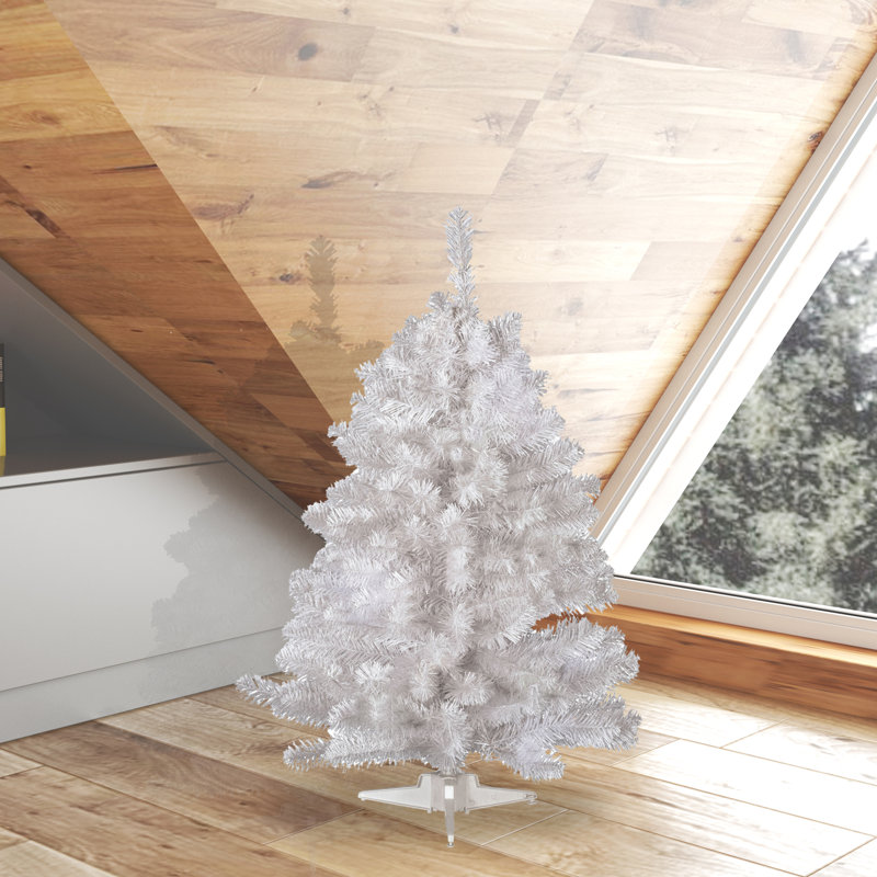 Crystal White 3' H Artificial Pine Christmas Tree