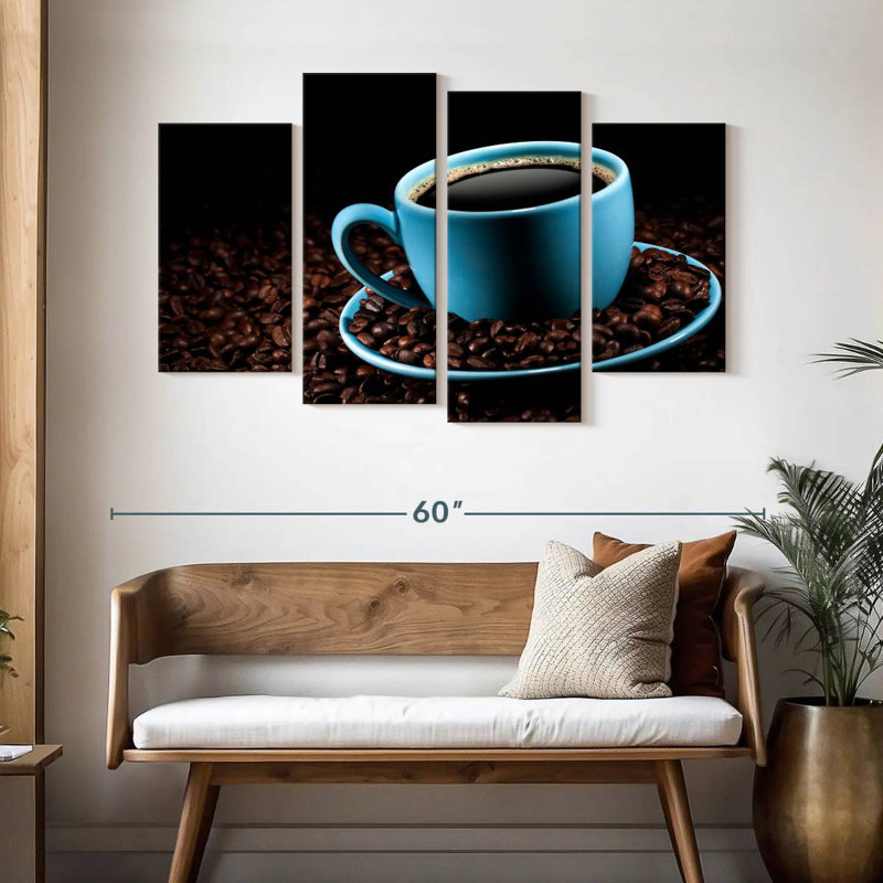 Café noir fraîchement fabriqué, H 32 po x l 52 po
