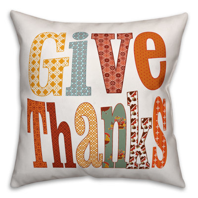 Give Thanks Reversible Pillow Cover