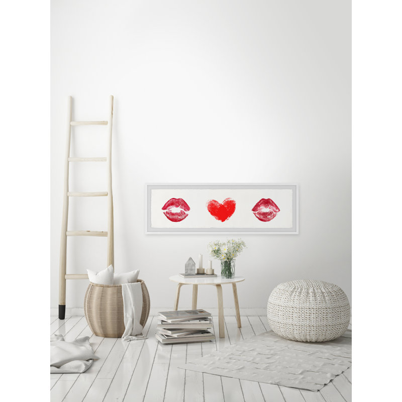 I Love Lipstick - Single Picture Frame Painting, 25cm H x 76cm W
