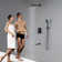 Cube Pressure Balanced 3-Function Shower System with Rough-In Valve