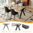 63" Wood Rectangle Dining Table Set-1460673210-1460950564