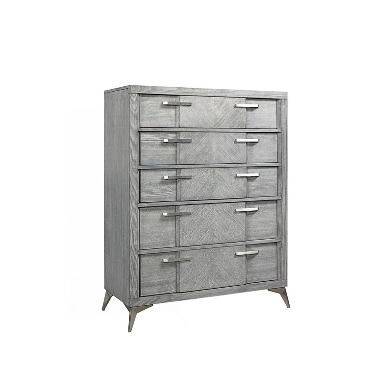 Commode de chambre à coucher avec 5 tiroirs de rangement