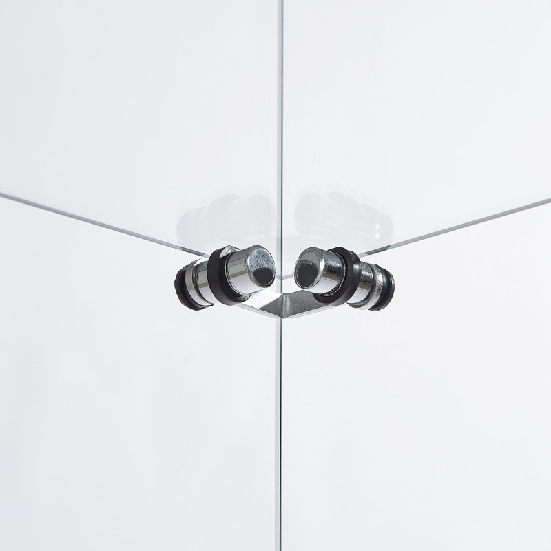 Vitrine à 4 niveaux en verre, Blanc
