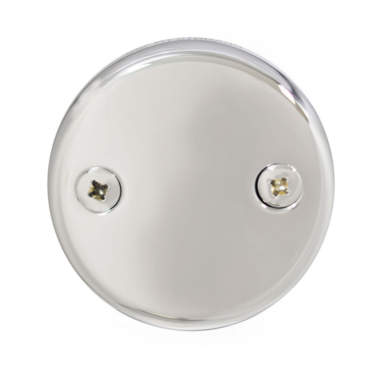 Façade de baignoire 3-1 / 8 "à deux trous et vis, Chrome poli