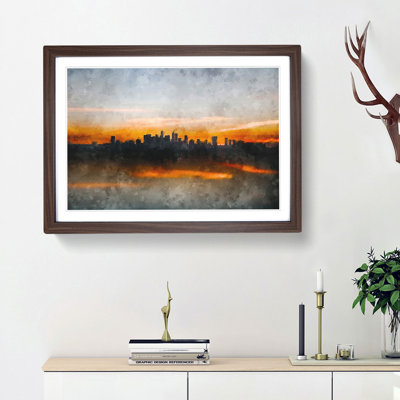 Sunrise over Los Angeles Skyline - Picture Frame Painting Print