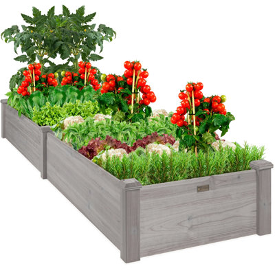 Lit de jardin surélevé en bois 8 pi x 2 pi Truro