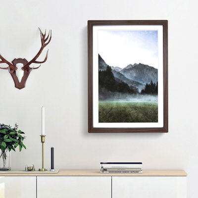 Fog over Luttach in Italy - Picture Frame Painting Print