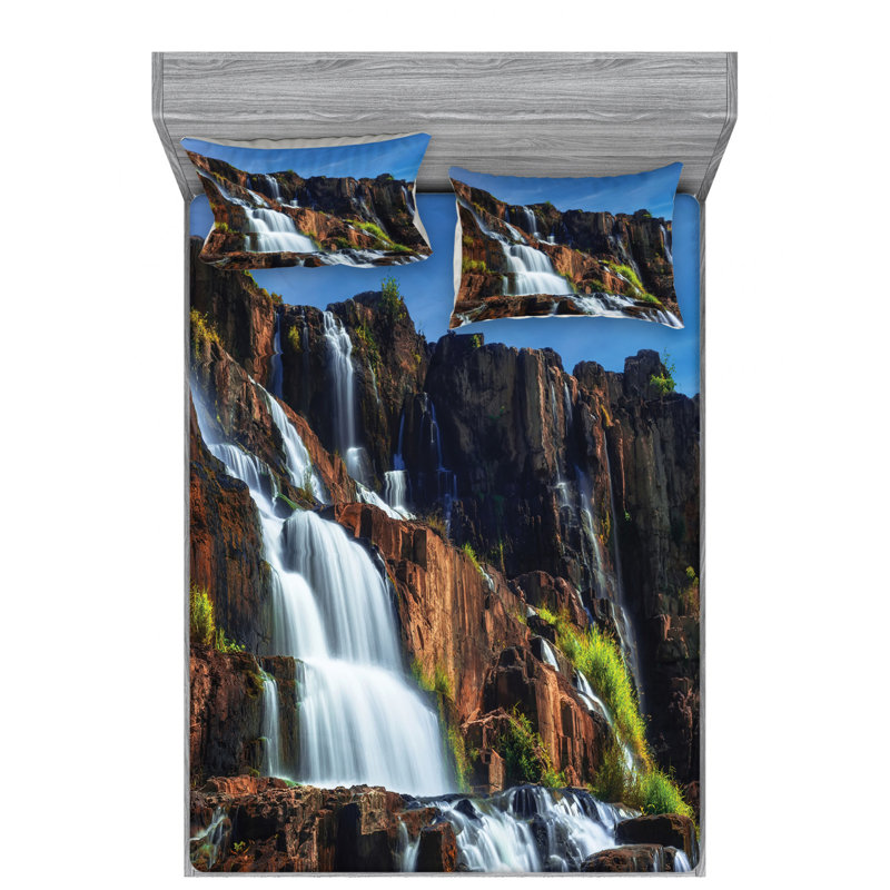 Microfiber Sheet Set, Queen Sheet Set with Fitted Sheet