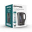 Daewoo Essentials Black Kettle Easy Clean Fast Boil Large Capacity Jug Easy Grip, 1.7L Black Plastic Kettle