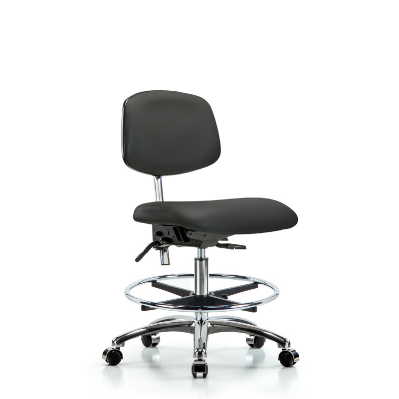 Chaise de dessinateur ergonomique Louise, Roulettes, Anthracite, Inclus