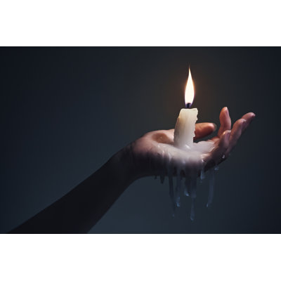 Holding A Candle - Wrapped Canvas Print