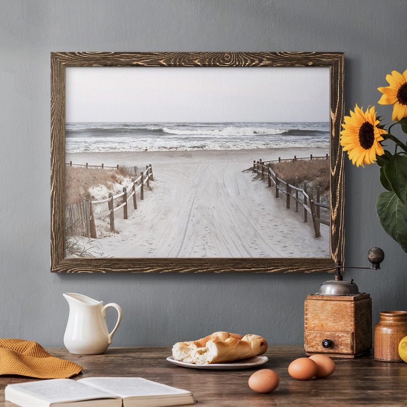 OBX Path, reproduction d'art sur toile encadrée, Noyer, H 28 po x l 42 po x P 1,5 po