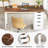 47-Inch Rustic Brown Computer Desk With 5 Drawers, Reversible Cabinet For Small Spaces, Modern Home Office Furniture-309595937