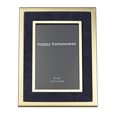 Makennah Modern Brushed and Velvet Fabric Picture Frame