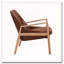 Fauteuil rembourré avec cadre en bois massif