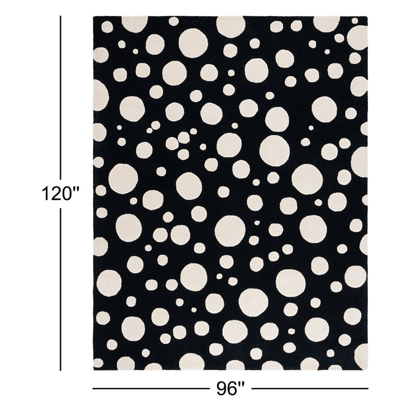 Kavika Polka Dots Indoor Rug, Rectangle 8' x 10'