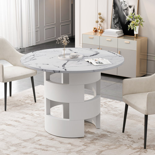 Wayfair | Marble Round Kitchen & Dining Tables You'll Love in 2023