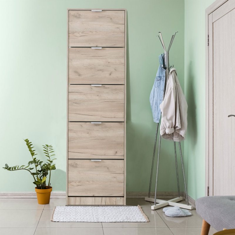 10 Pair Flip Down Shoe Storage, Grey