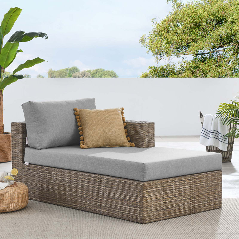 Modway Convene Outdoor Patio Outdoor Patio Right-Arm Chaise, Gray