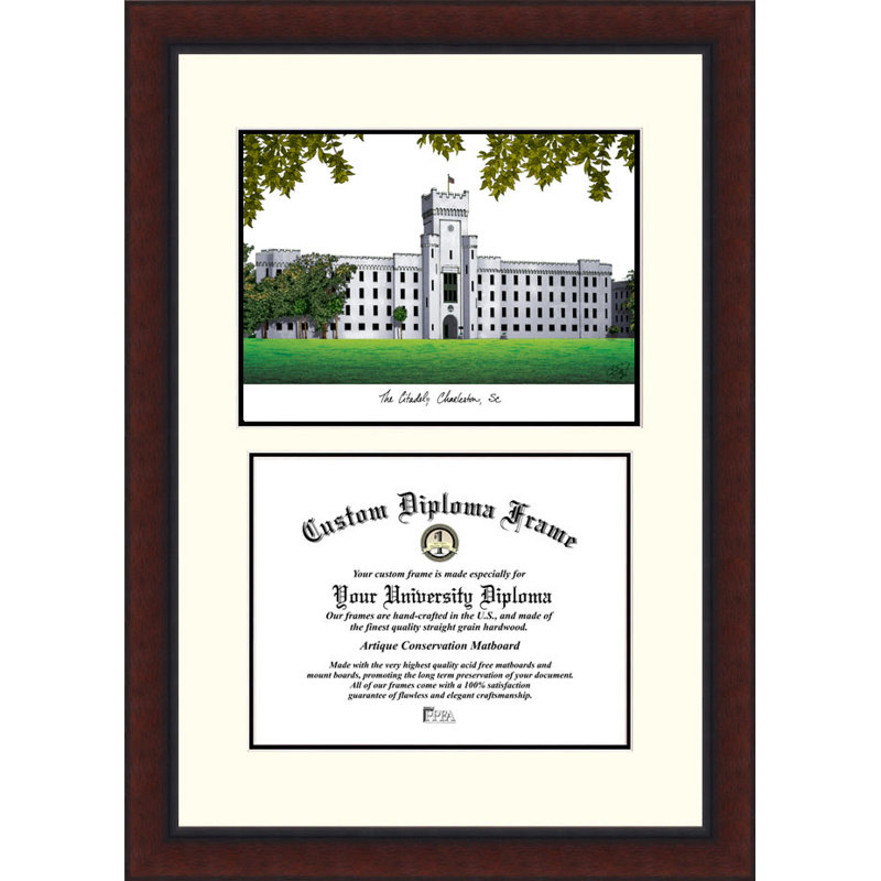 Cadre de diplôme citadel bulldogs legacy NCAA