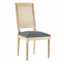 [Ensemble de 2 pièces] Chaise de salle à manger de style champêtre français - Dossier en osier élégant et assise en tissu, pieds texturés - Finition patinée - Structure en bois massif - Chaises de cuisine et de salle à manger de style champêtre-1144338897-1144338911-1144338910