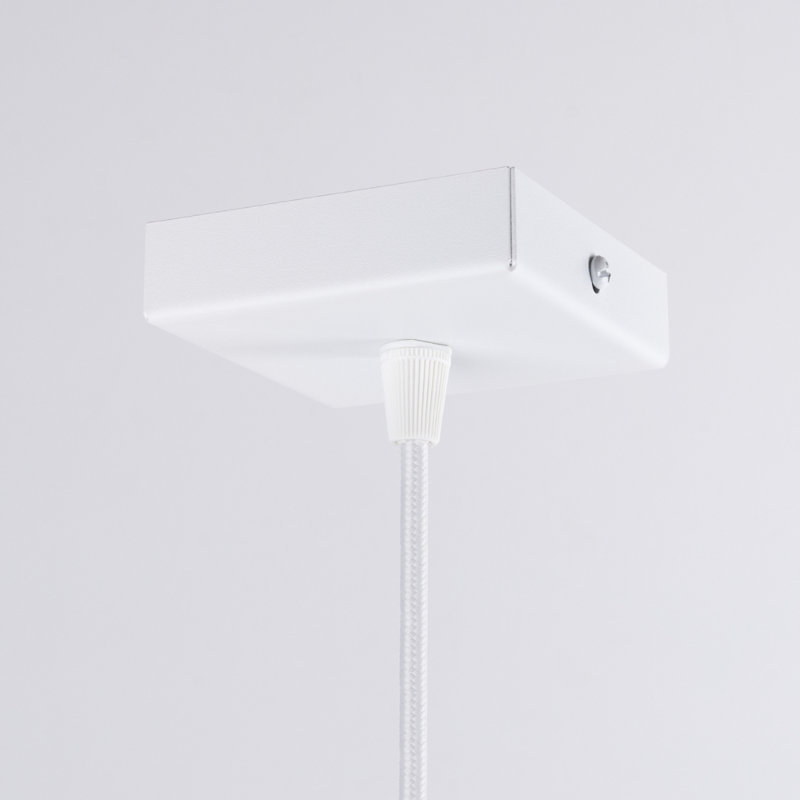 1 - Light Stainless Steel Pendant, White