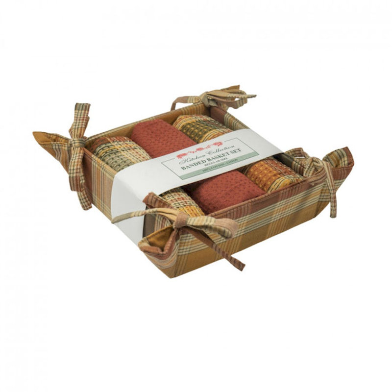 Ensemble de 3 paniers à pain, Beige / orange / brun