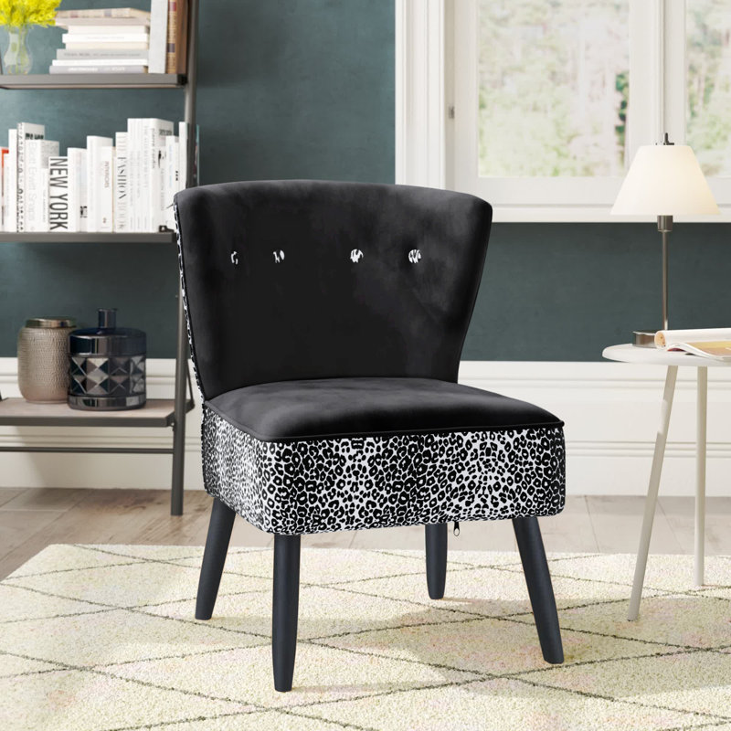 Aaeden Upholstered Accent Chair, Black