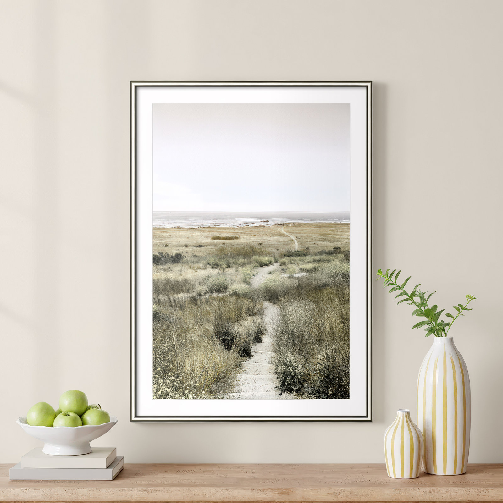 Toscani "Footpath to Paradise" Print, 30.75 W x 42.75 H x 0.88 D, Silver