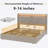 Kadeer Lift Up Bed Frame with Charging Station & LED Light, Upholstered Bed with Button Tufted-1270810391-1270810388