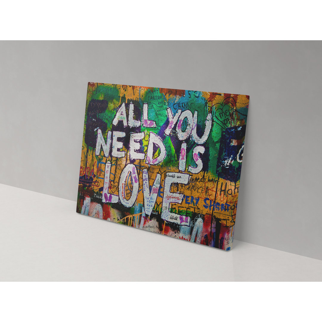 All You Need Is Love - Wrapped Canvas Typography