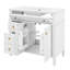 Meuble-lavabo en bois 36 po avec lavabo, ensemble de meuble-lavabo autoportant avec tiroir basculant, 3 tiroirs et 2 portes-1388013274