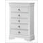 Commode Verona G6790-CH, finition champagne argentée avec design en X en relief et tiroirs durables pour les chambres modernes-139716835