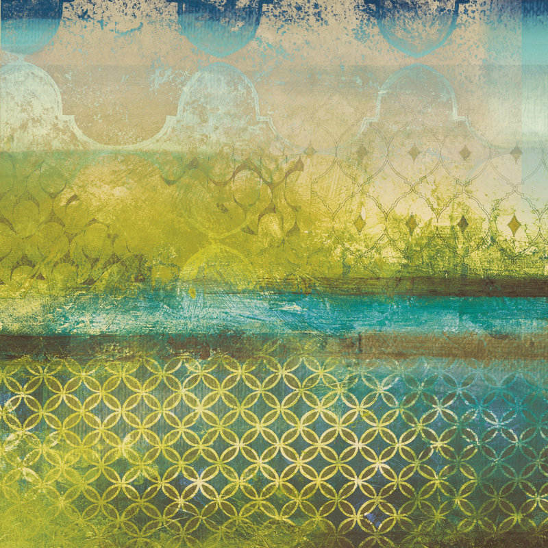 Green Pattern Vivid - Wrapped Canvas Print, 122cm H x 122cm W x 3.8cm D