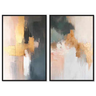 Nature's Palette Set Canvas Set of 2 Neutral Art by 